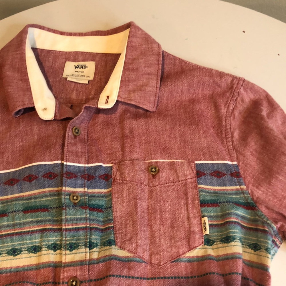 Vans Patterned Button Down Shirt - image 4